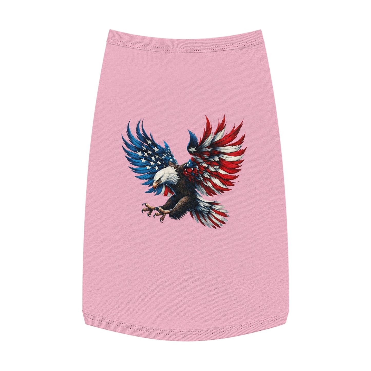 Princess Grace  Patriotic Eagle Pet Tank Top Comfortable & Stylish Holiday Apparel for Dogs