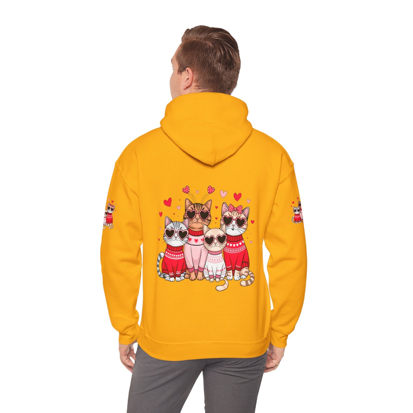 Princess Grace  Cute Cat Lovers Hoodie with Heart Design