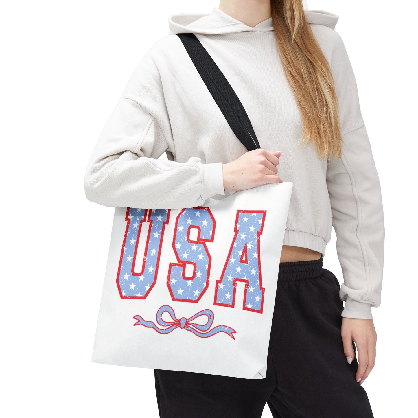 Princess Grace  USA Stars and Stripes Tote Bag Perfect for Independence Day Celebrations
