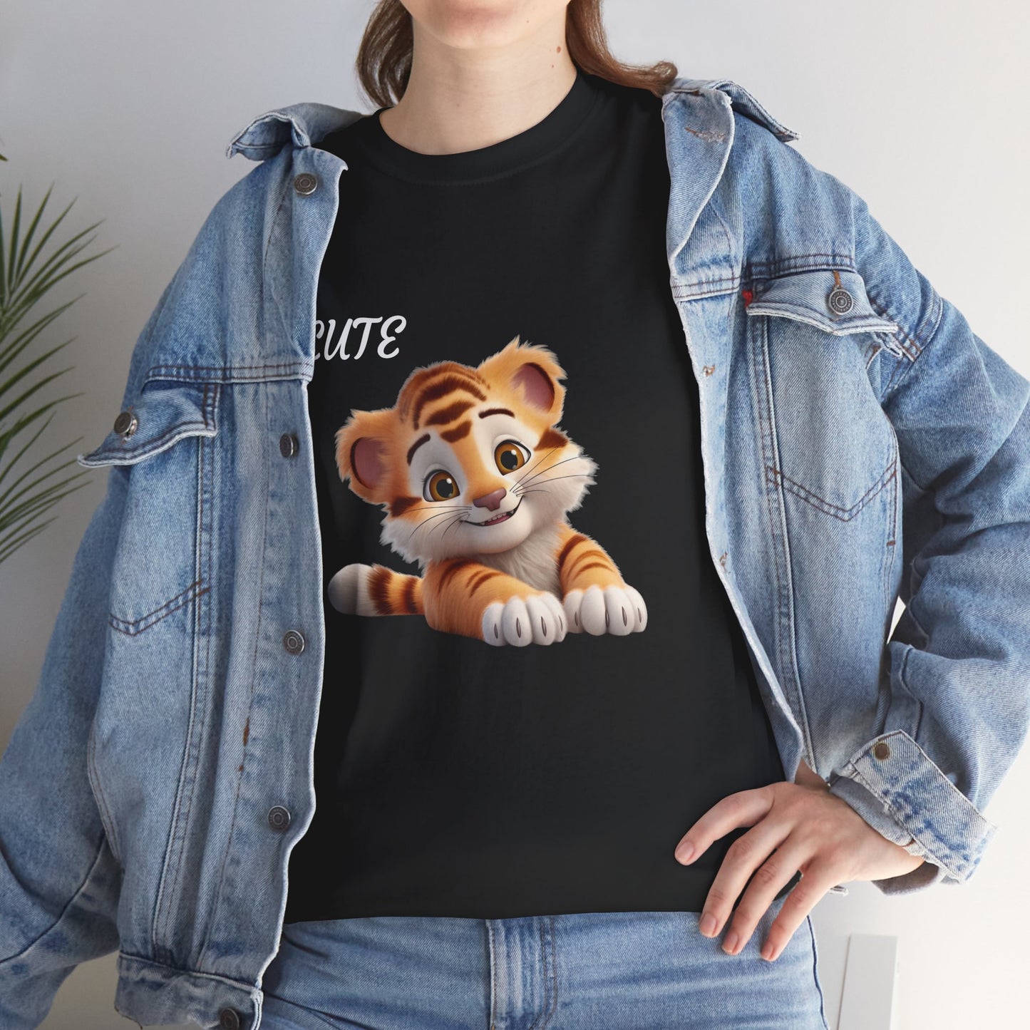 Princess Grace  Cute Tiger Graphic Unisex Heavy Cotton Tee  Perfect for Animal Lovers