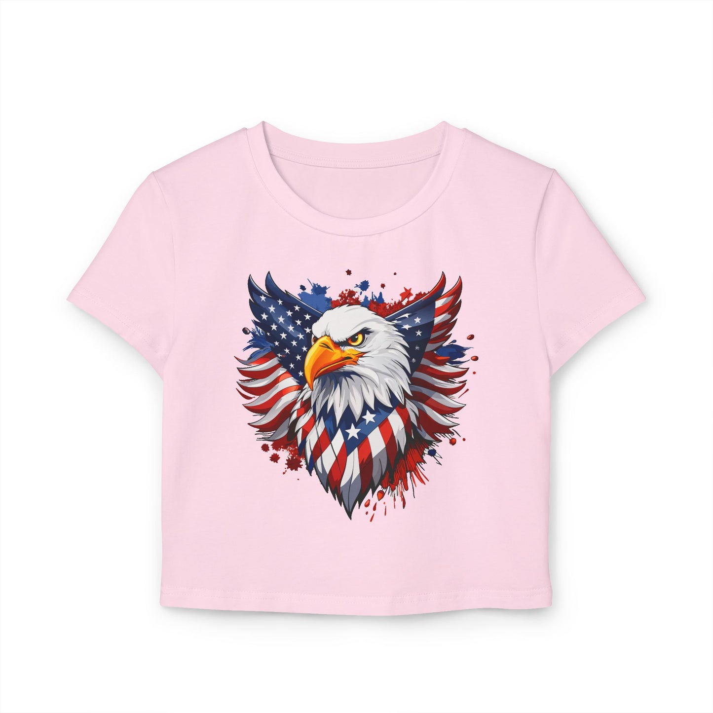 Princess Grace  Patriotic Women's Baby Tee  American Eagle Graphic Shirt