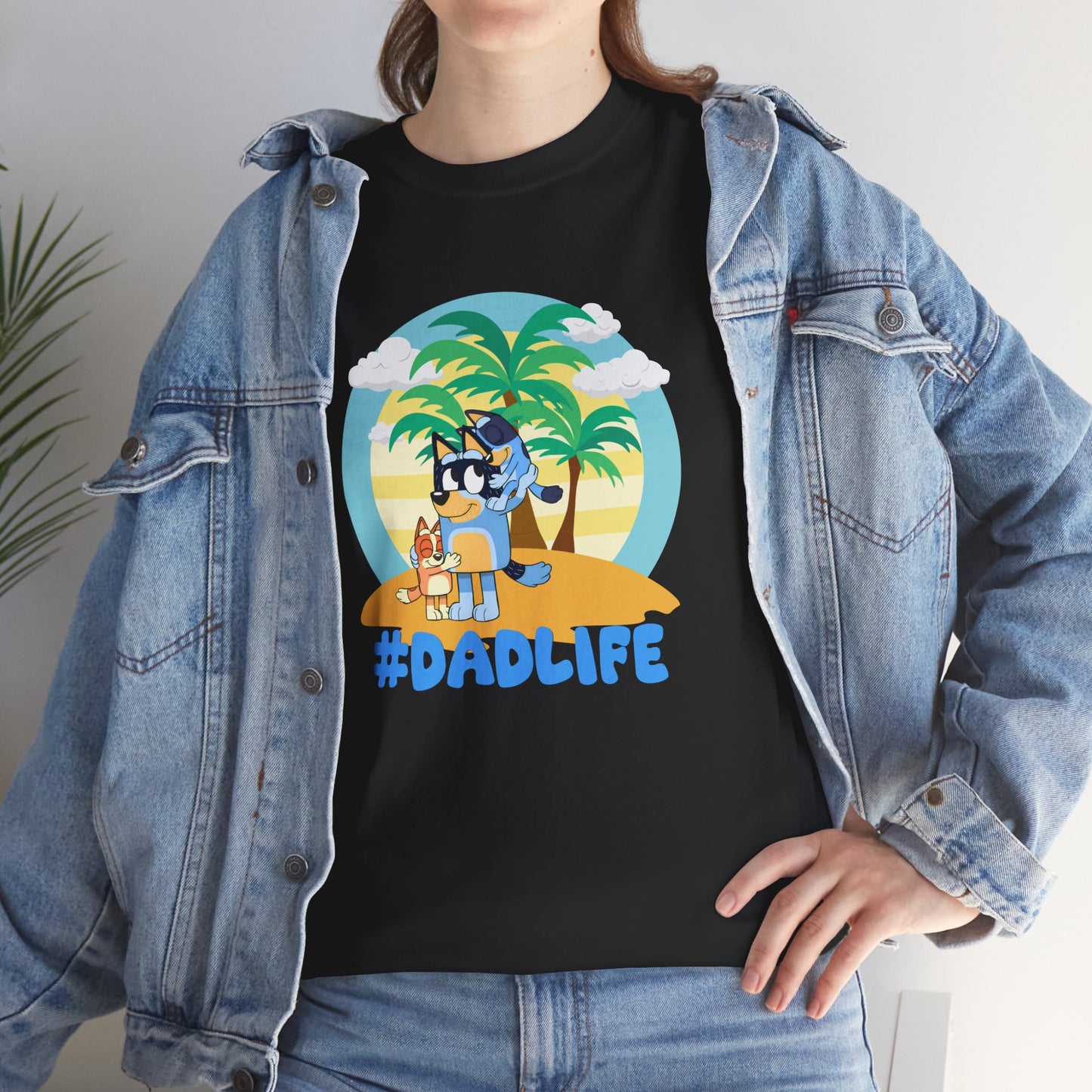 Princess Grace  Bluey  #DadLife Unisex Heavy Cotton Tee  Perfect for Dads Beach Vibes and Everyday Wear