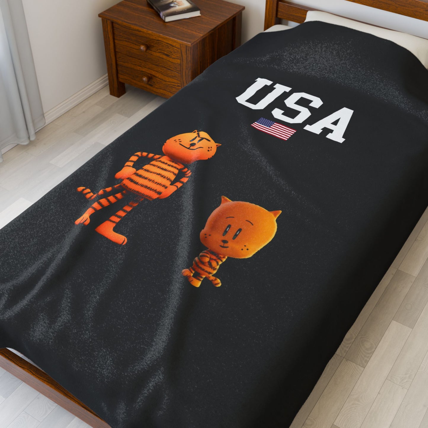 Princess Grace  TEAM USA  Velveteen Plush Blanket