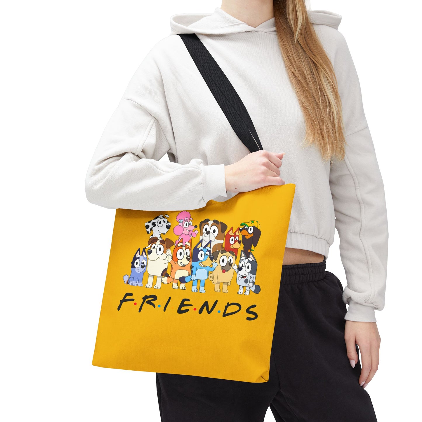 Princess Grace Bluey  Colorful Friends Tote Bag  Perfect for Dog Lovers and Casual Outings