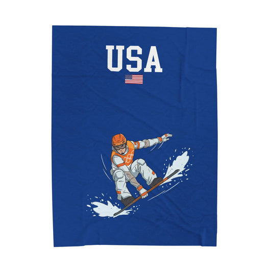 Princess Grace  TEAM USA  Velveteen Plush Blanket