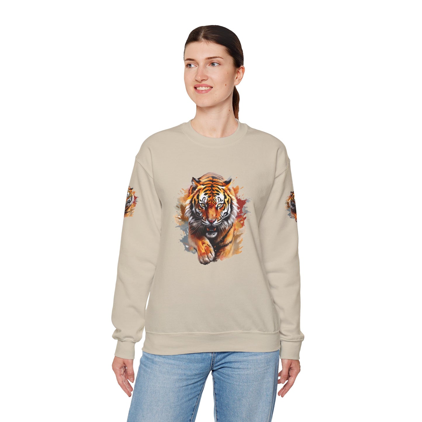 Princess Grace  Majestic Tiger Unisex Heavy Blend Crewneck Sweatshirt