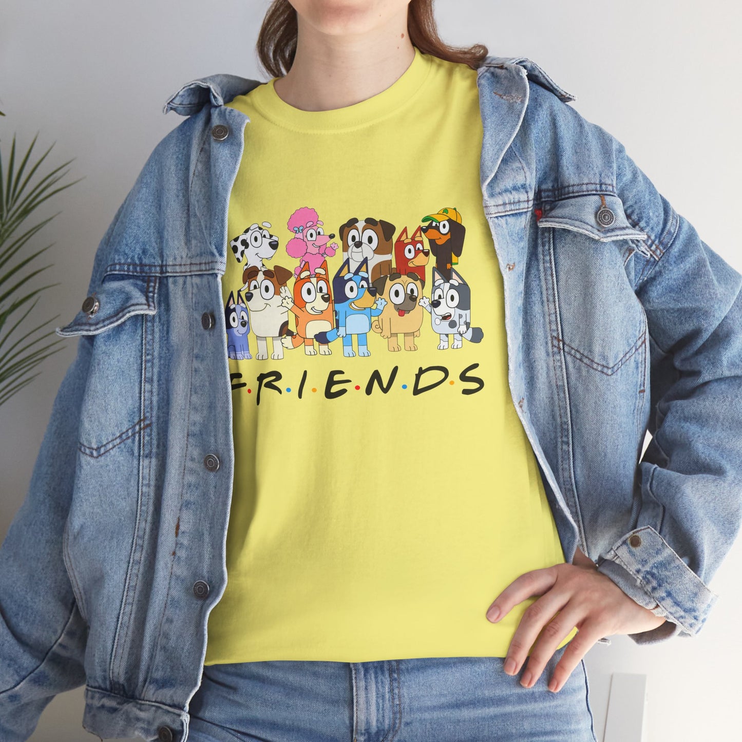 Princess Grace Bluey Friends Cartoon Unisex Heavy Cotton Tee  Fun & Playful Design