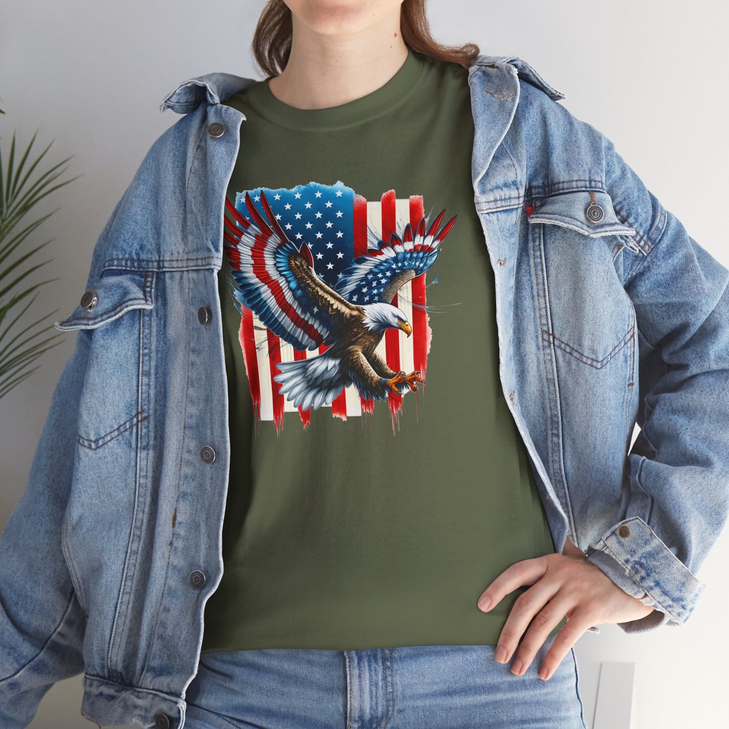 Princess Grace  Patriotic Eagle Unisex Heavy Cotton Tee