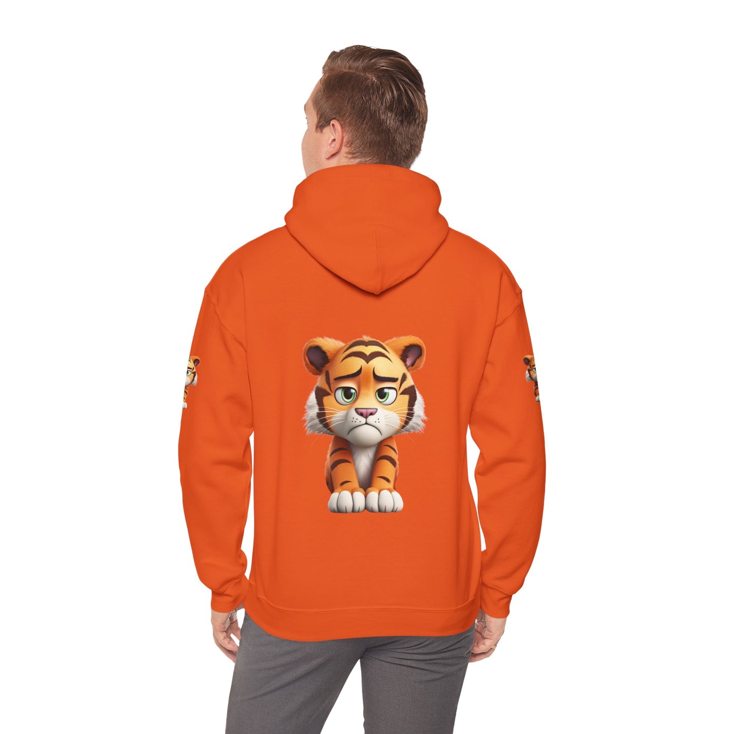 Princess Grace  Playful Tiger Graphic Hoodie  Unisex Heavy Blend Sweatshirt for Kids and Adults