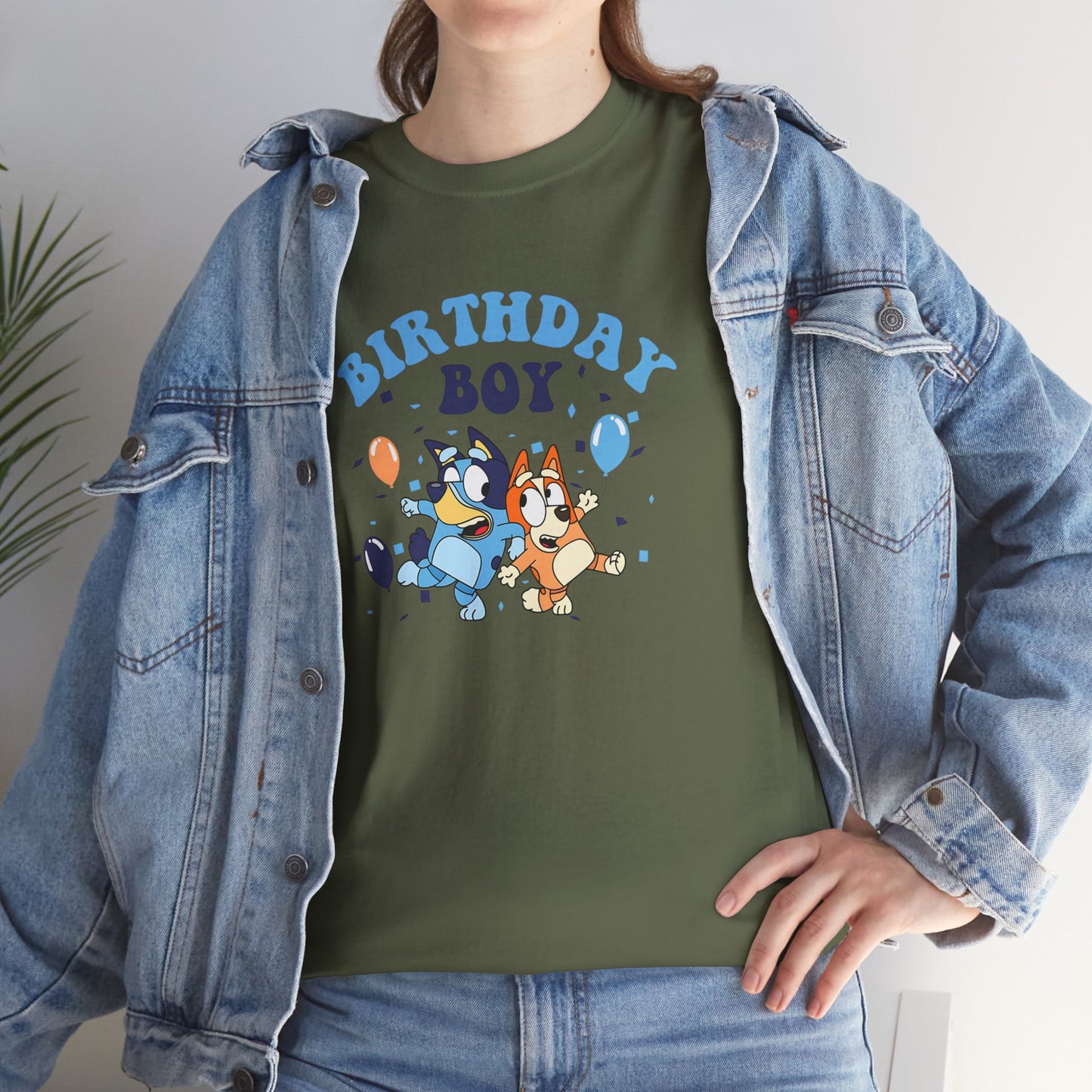 Princess Grace  Bluey  Birthday Boy Unisex Heavy Cotton Tee  Fun Celebration Shirt for Kids