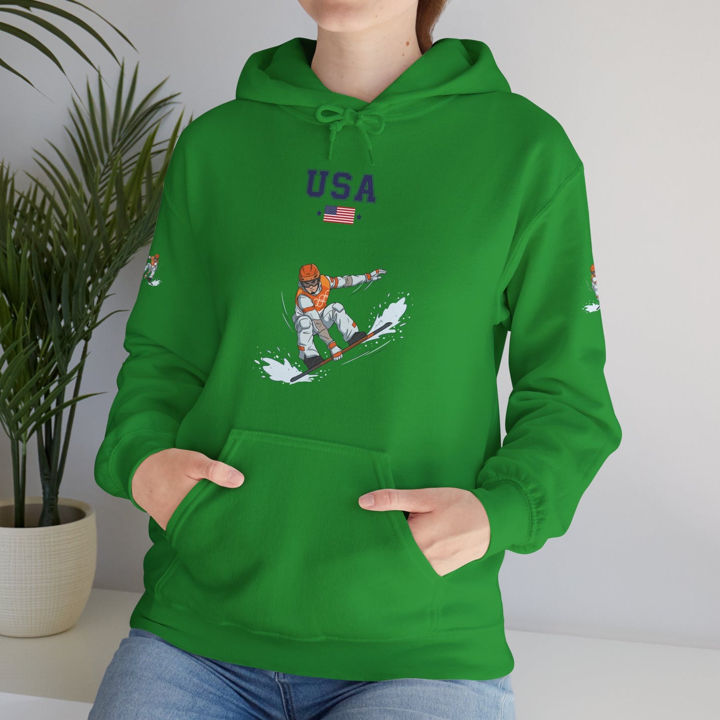 Princess Grace  TEAM USA  Snowboard  Unisex Heavy Blend Hooded Sweatshirt