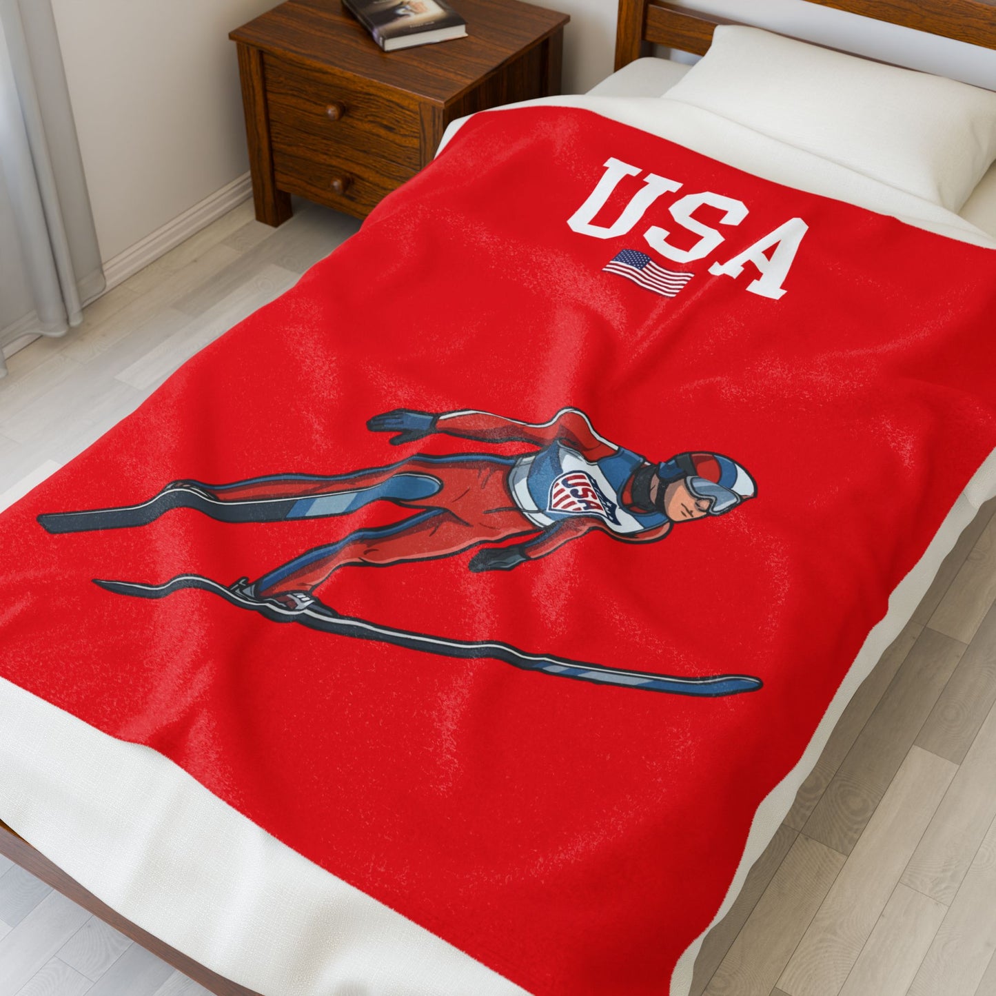 Princess Grace  TEAM USA  Velveteen Plush Blanket