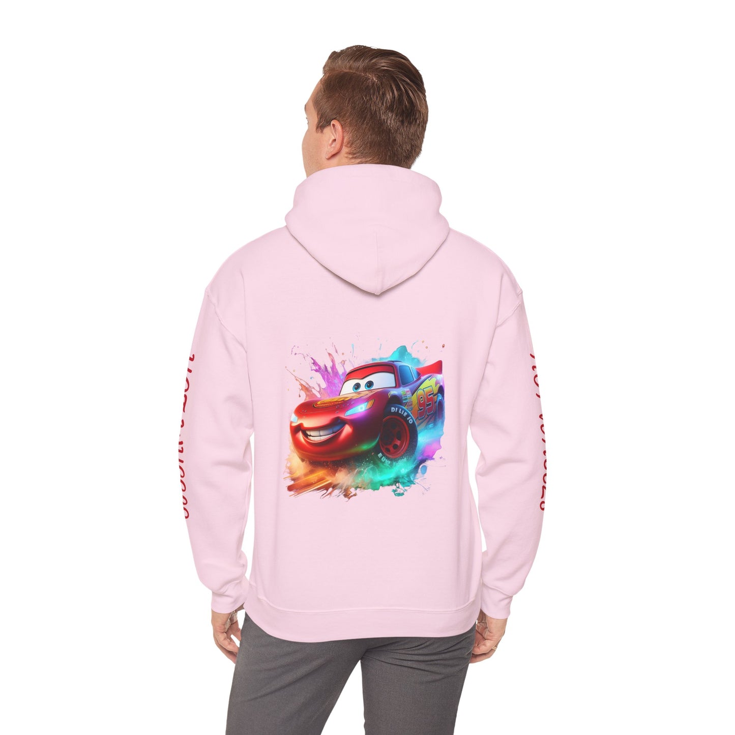 Princess Grace  Hot Wheels Unisex Heavy Blend Hooded Sweatshirt Fun and Colorful Racing Design