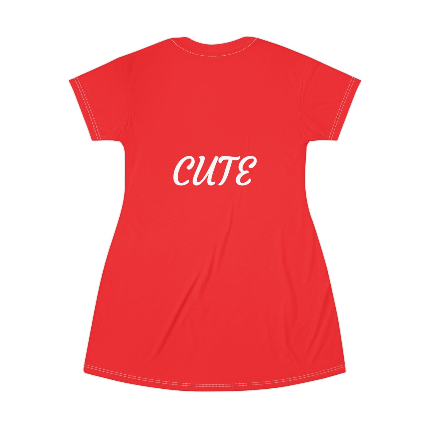 Princess Grace  Cute Red T-Shirt Dress with  Playful Styles