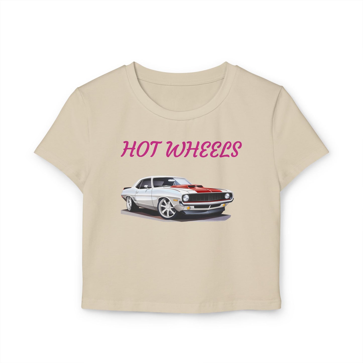 Princess Grace  Hot Wheels Women's Baby Tee Vintage Car Graphic Tee for Car Enthusiasts