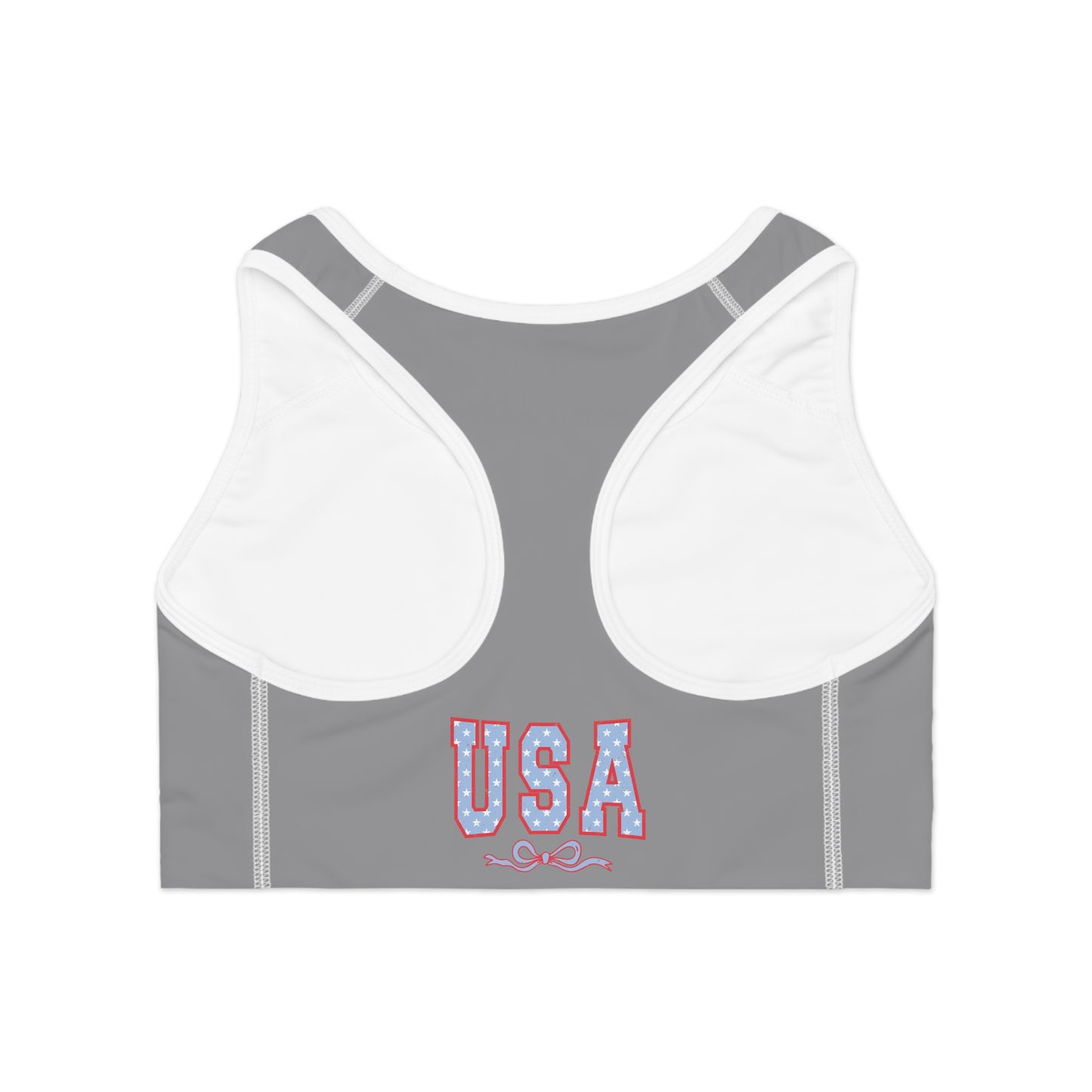 Princess Grace  USA Patriotic Sports Bra for Active Lifestyles