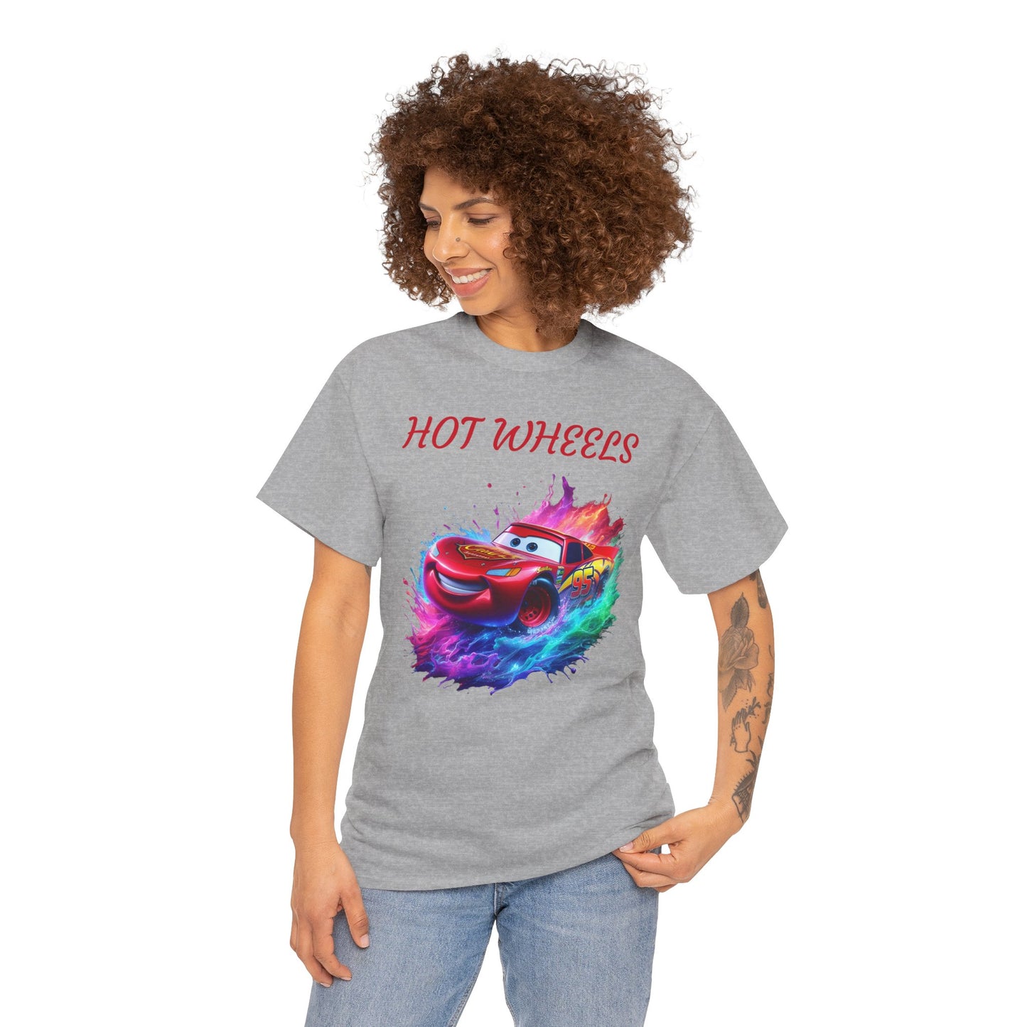 Princess Grace  Hot Wheels Unisex Heavy Cotton Tee Vibrant Racing Graphic T-Shirt