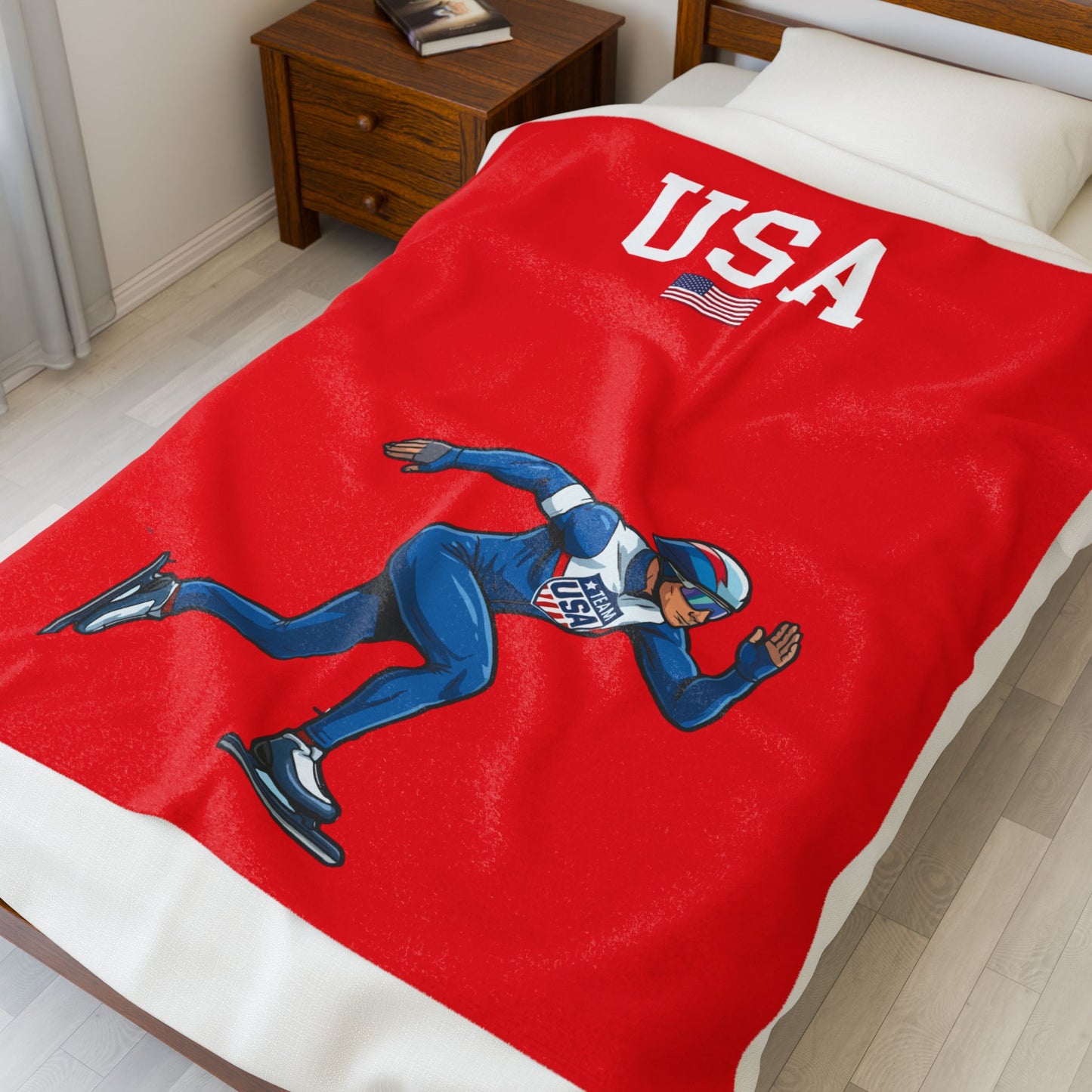 Princess Grace  TEAM USA  Velveteen Plush Blanket