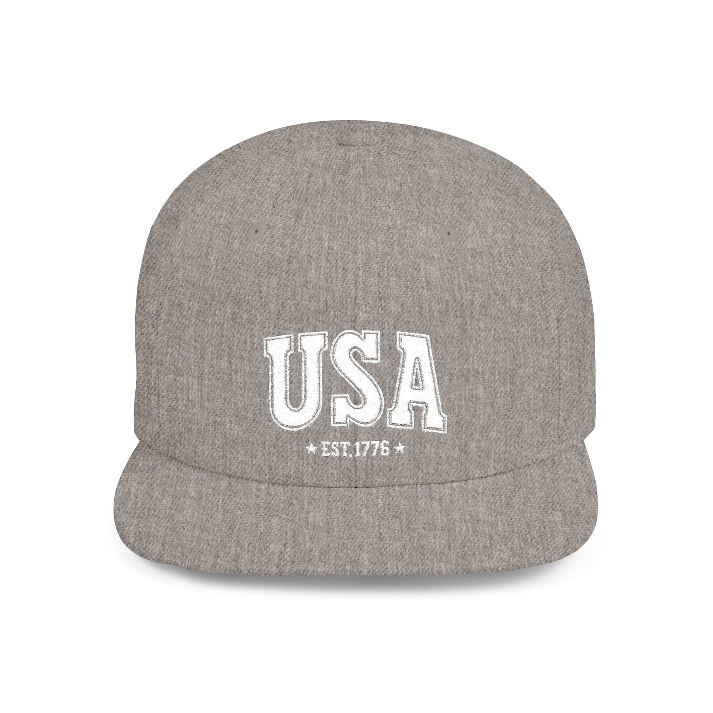 Princess Grace  USA Flat Bill Snapback Cap - Est. 1776 | Casual Style for All Occasions