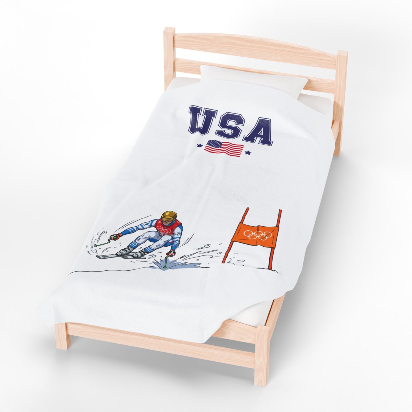 Princess Grace  TEAM USA  Velveteen Plush Blanket