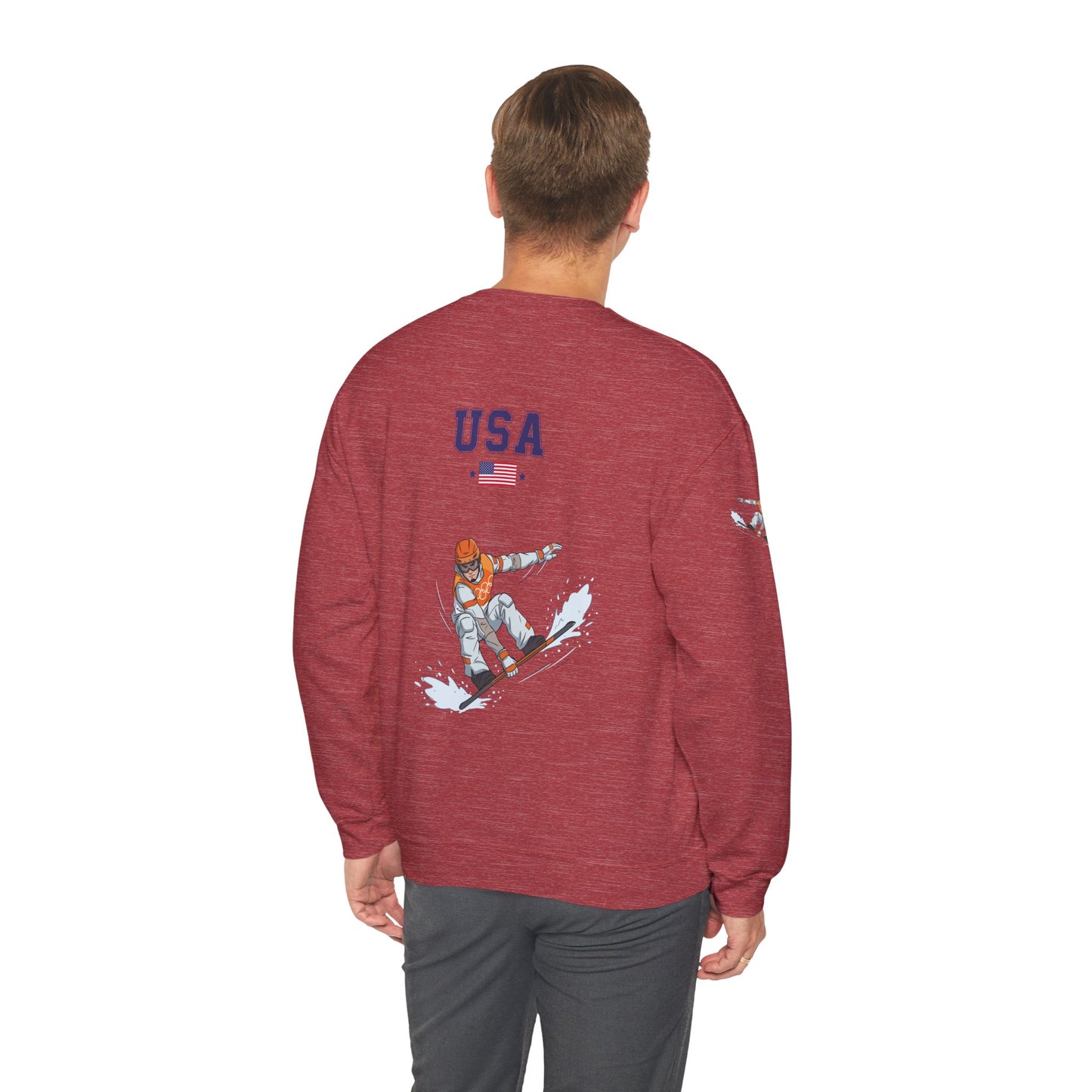 Princess Grace  TEAM USA  Snowboard Unisex Heavy Blend  Crewneck Sweatshirt