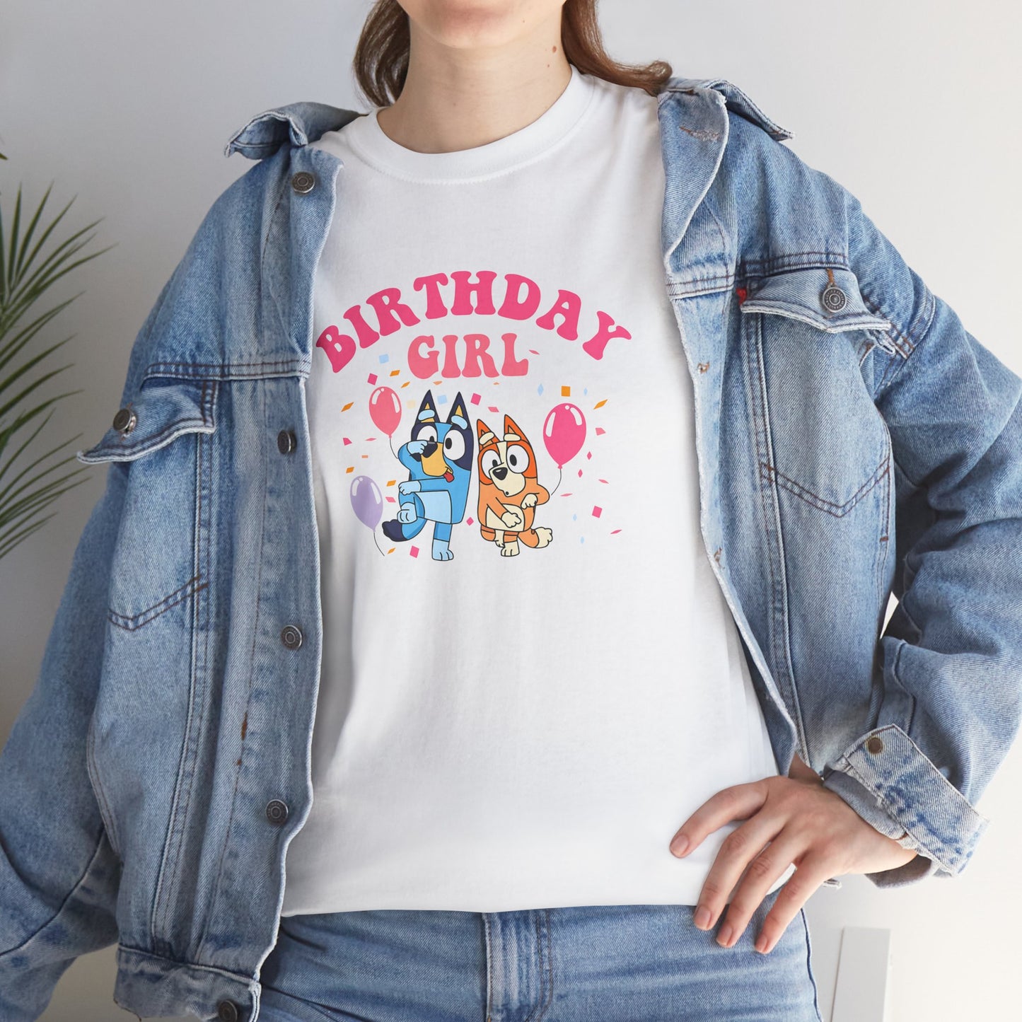 Princess Grace  Bluey  Birthday Girl Unisex Heavy Cotton Tee  Fun Party Attire for Celebrations