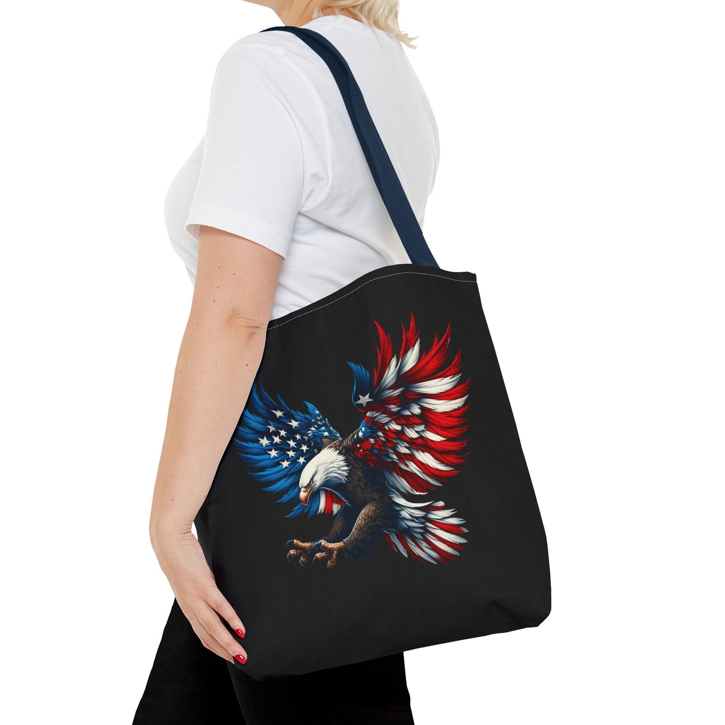 Princess Grace  Patriotic Eagle Tote Bag  Bold American Spirit Design