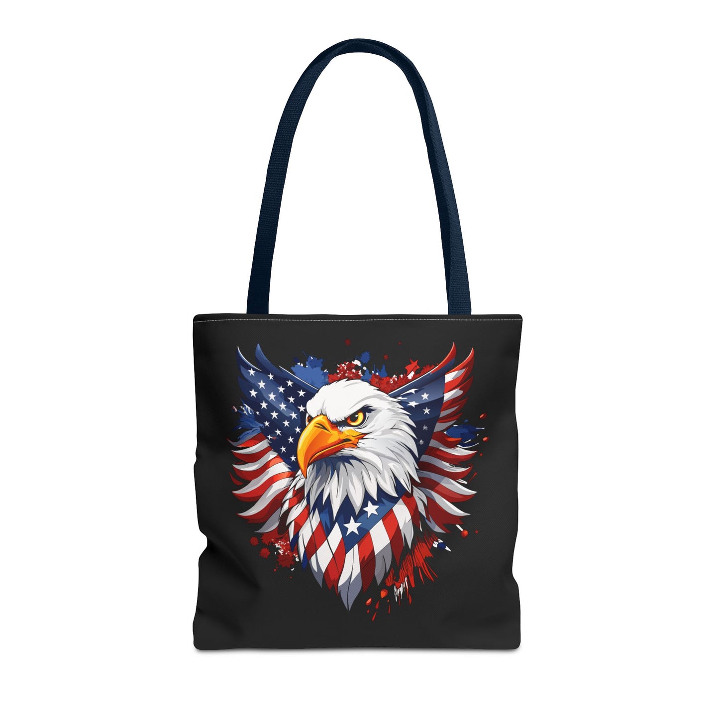 Princess Grace  Patriotic Eagle Tote Bag American Flag Design for Fourth of July & Everyday Use