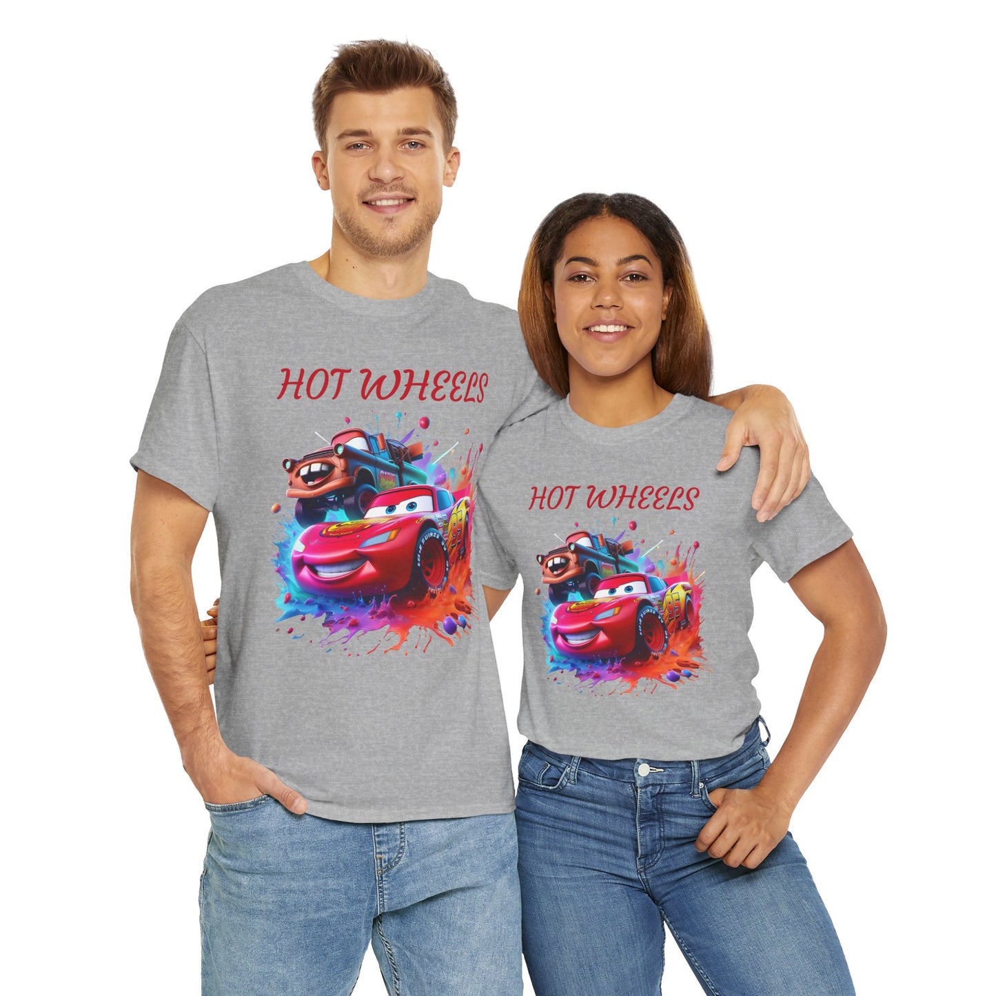 Princess Grace  Cool Cars Unisex Heavy Cotton Tee Hot Wheels Graphic Tee for Kids and Adults