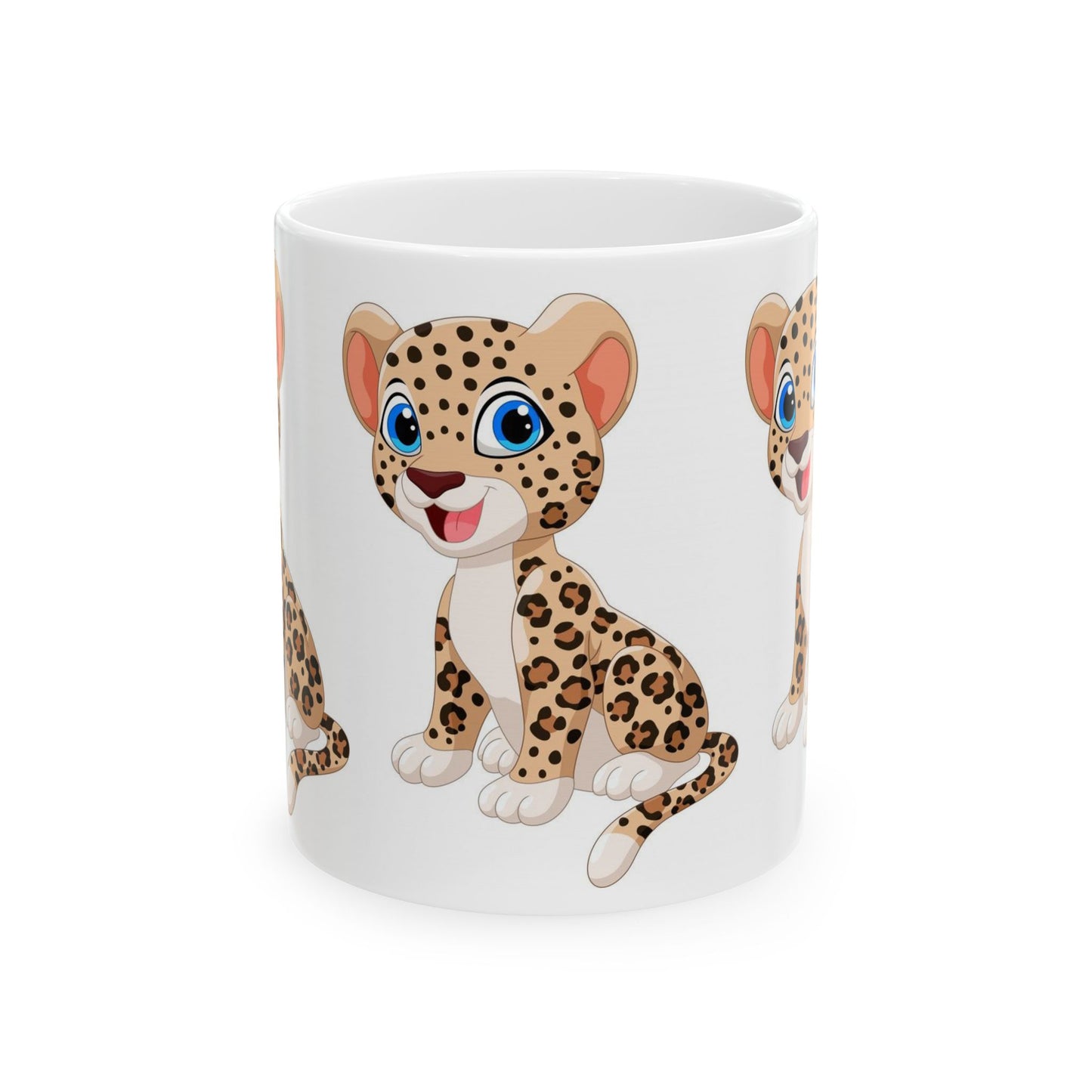 Cute Leopard Cartoon Ceramic Mug - 11oz & 15oz