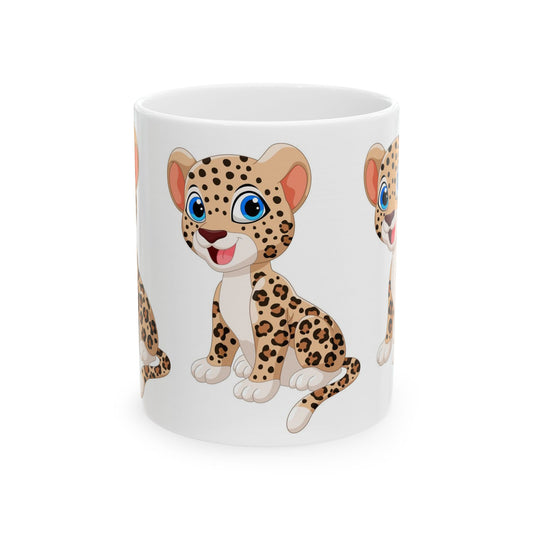 Cute Leopard Cartoon Ceramic Mug - 11oz & 15oz