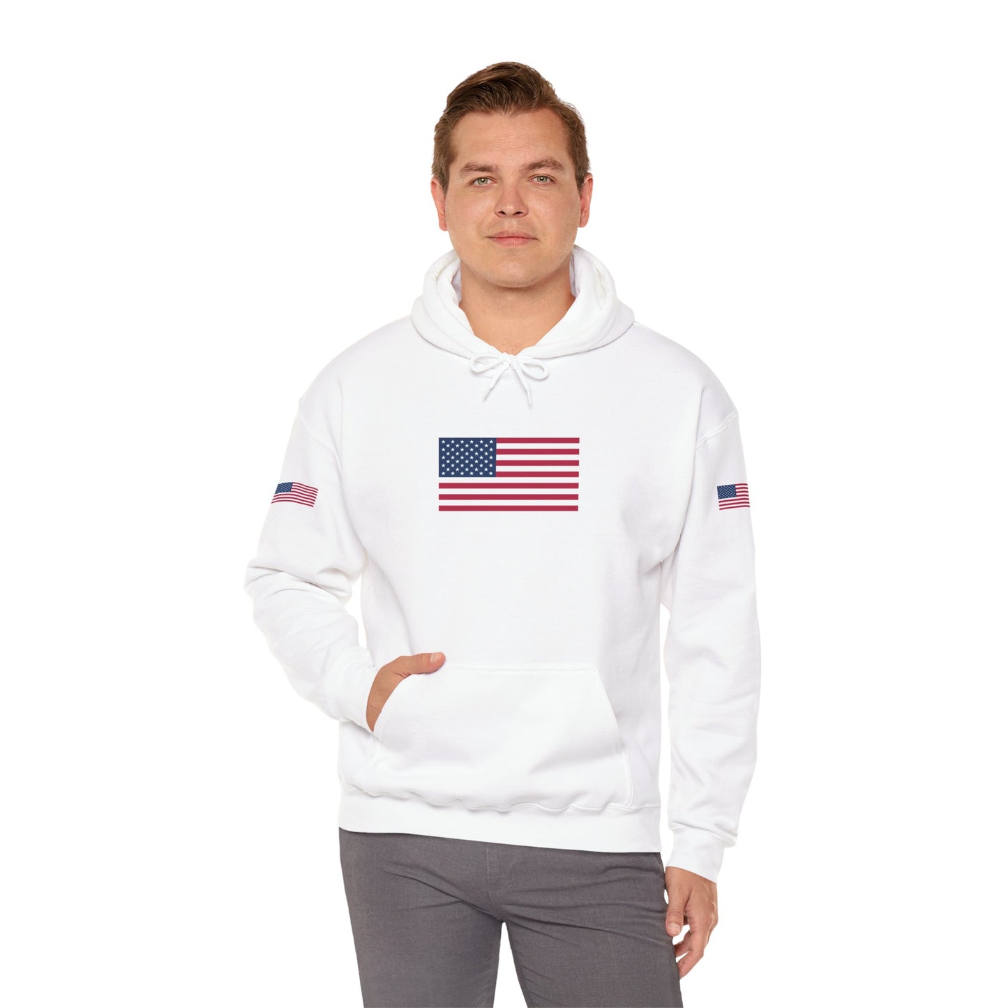 Princess Grace  Patriotic American Flag Hoodie Unisex Heavy Blend Sweatshirt
