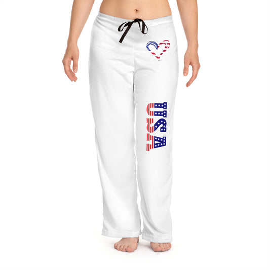 Princess  Grace  USA Heart Pajama Pants  Comfy Lounge Wear for Holidays and Celebrations
