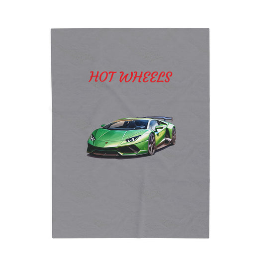 Princess Grace  Hot Wheels Velveteen Plush Blanket   Cozy Car Themed Throw for Kids and Car Enthusiasts
