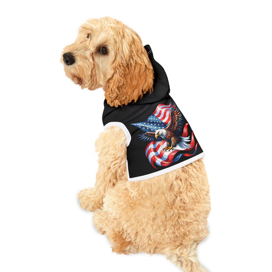 Princess Grace  Patriotic Eagle Pet Hoodie  USA Flag Design for Dogs