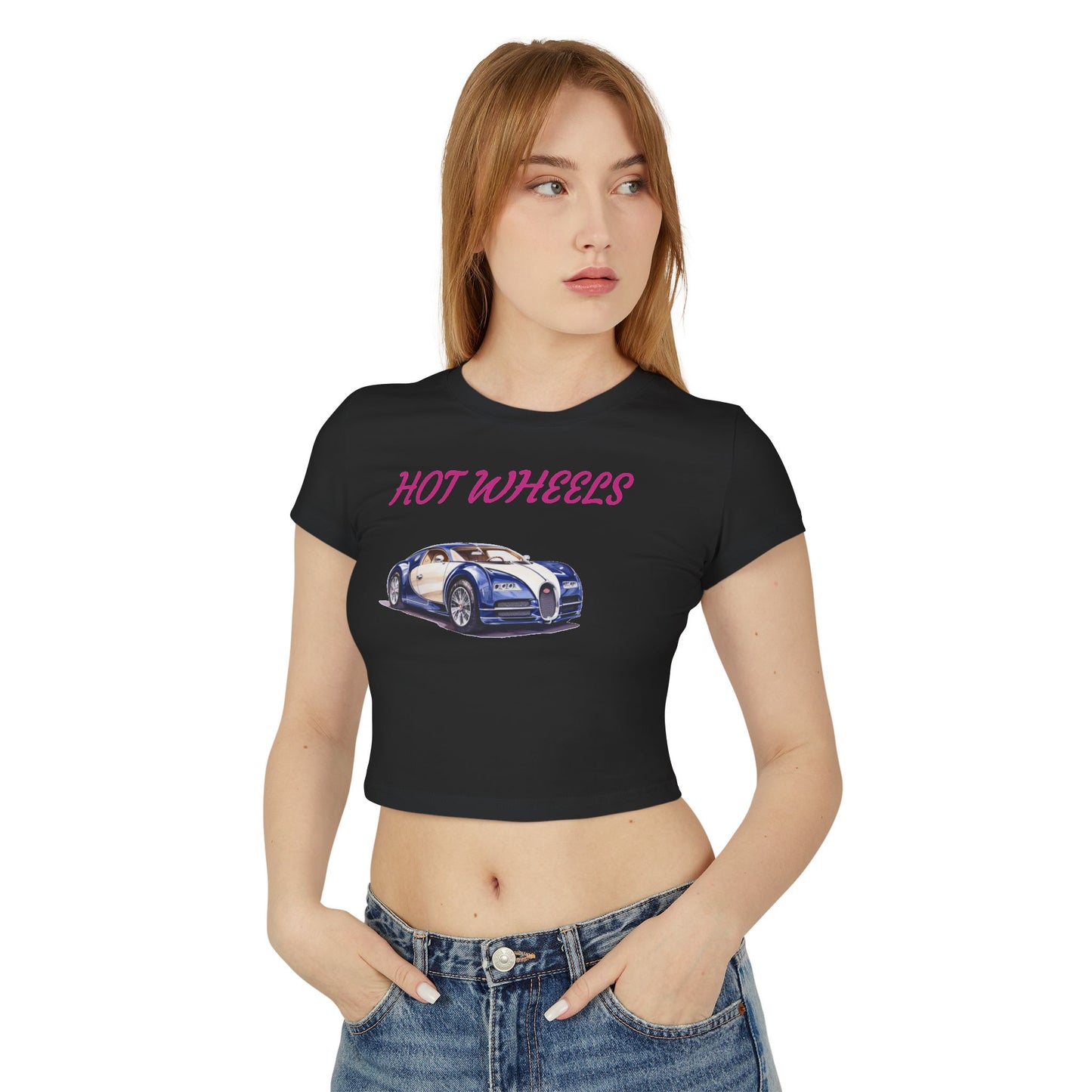 Princess Grace  Hot Wheels Women's Baby Tee Cute Car Graphic T-Shirt for Car Enthusiasts