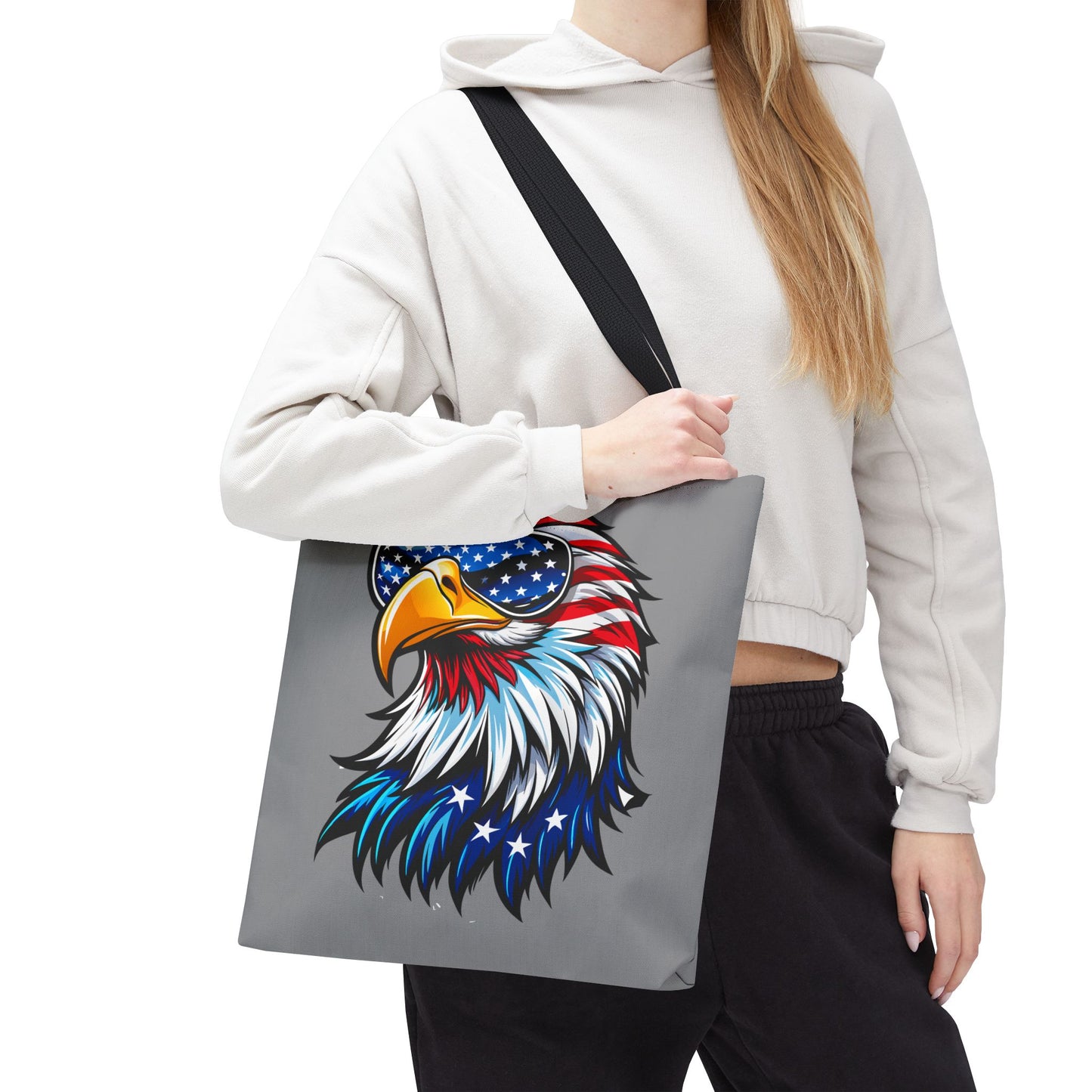 Princess Grace  Patriotic Eagle Tote Bag Stylish American Flag Design for Celebrations