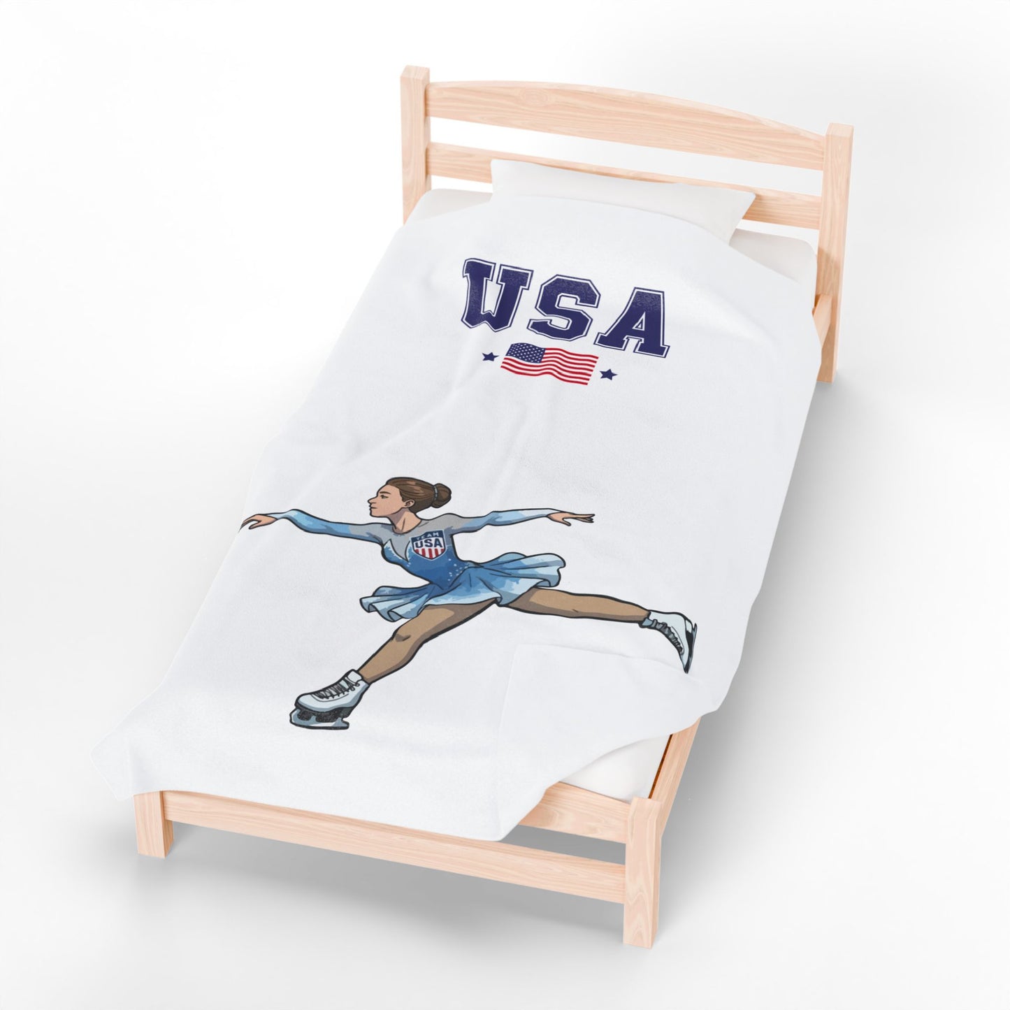 Princess Grace  TEAM USA  Velveteen Plush Blanket