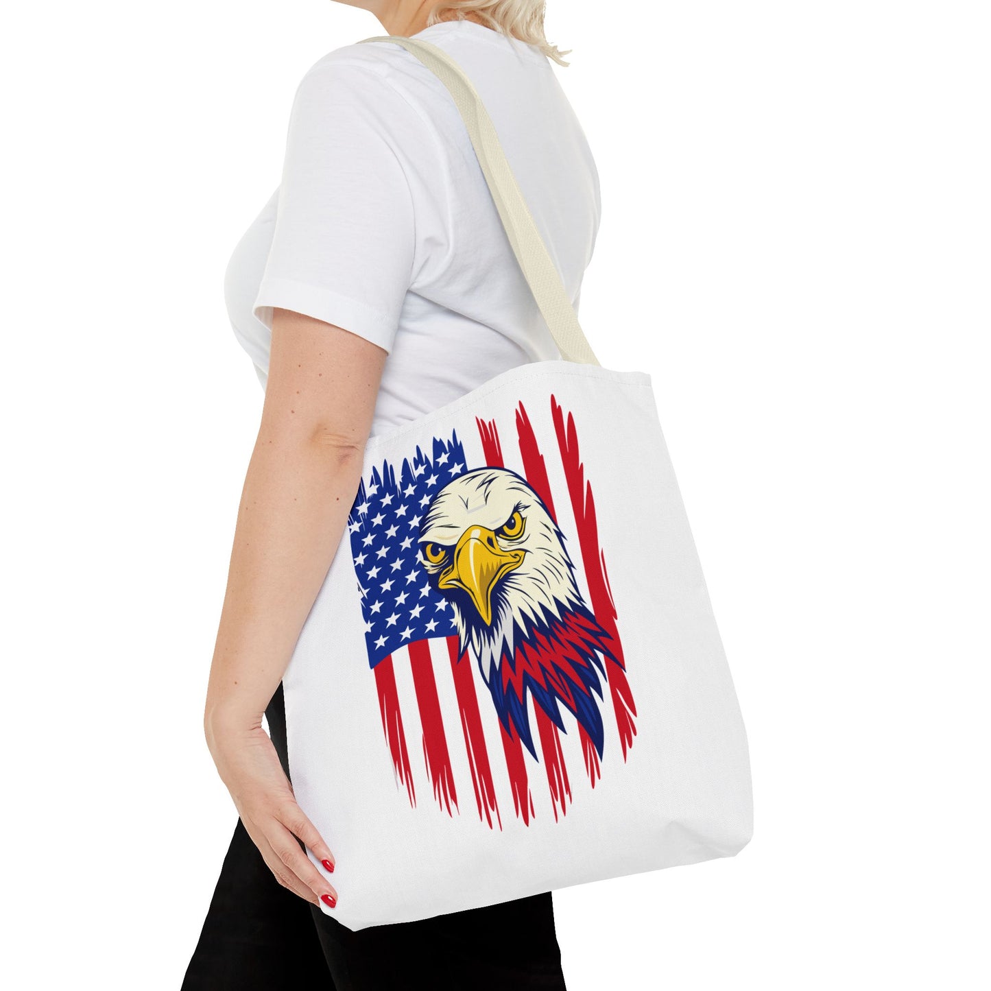 Princess Grace  Patriotic Eagle Tote Bag American Flag Design