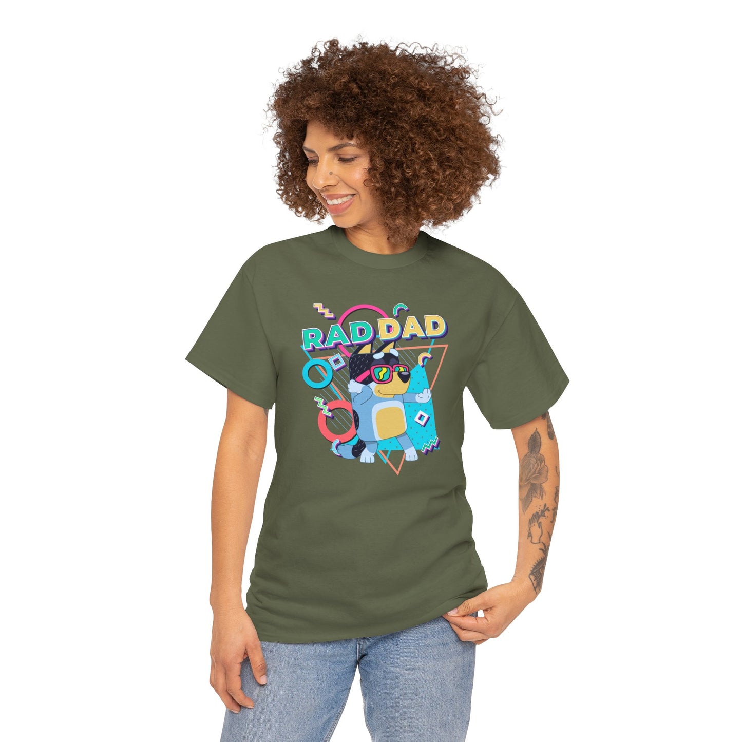 Princess Grace  Bluey  Funny Rad dad Unisex Heavy Cotton Tee  Perfect Gift for Cool Dads