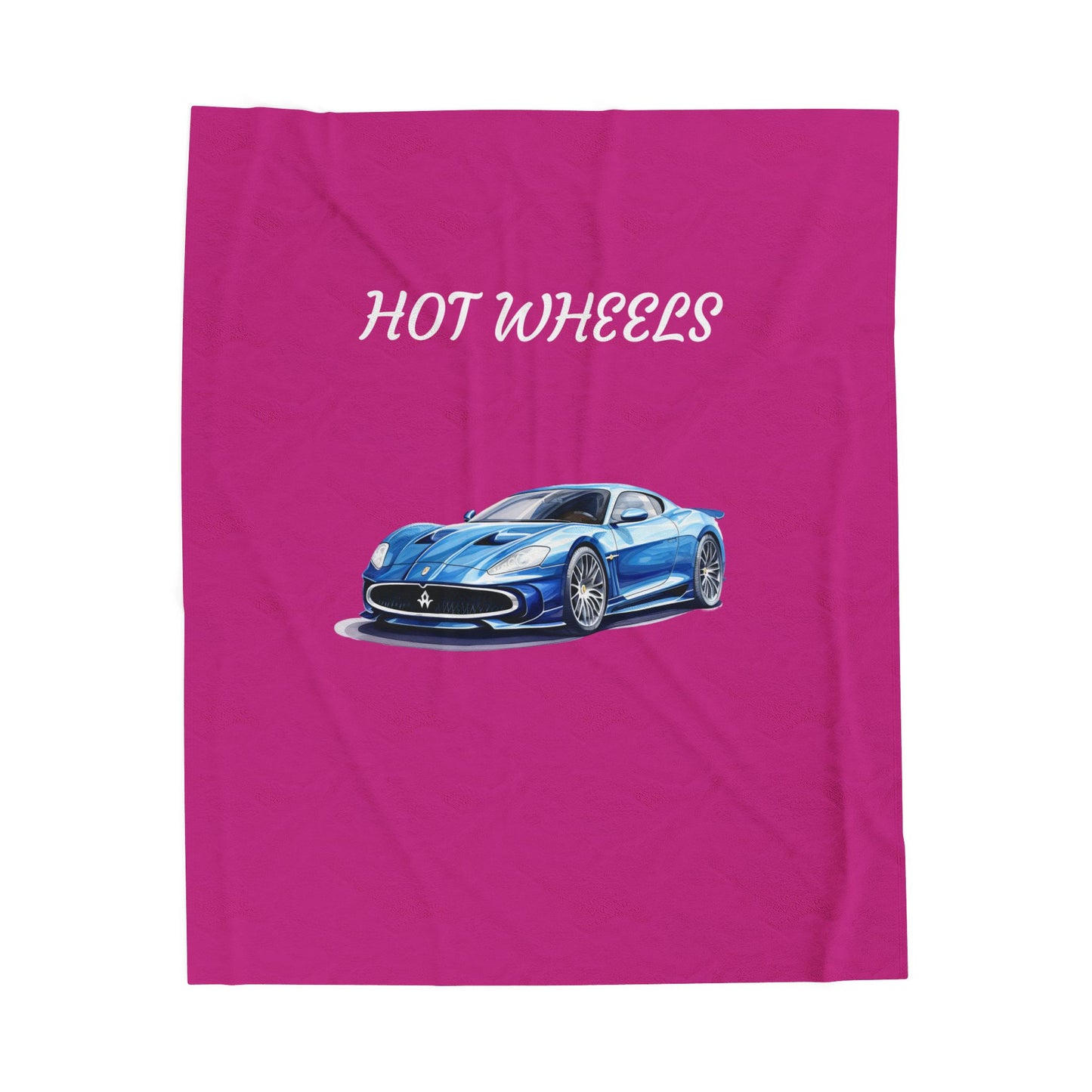 Princess Grace  Hot Wheels Velveteen Plush Blanket   Cozy Car Themed Throw for Kids and Car Enthusiasts