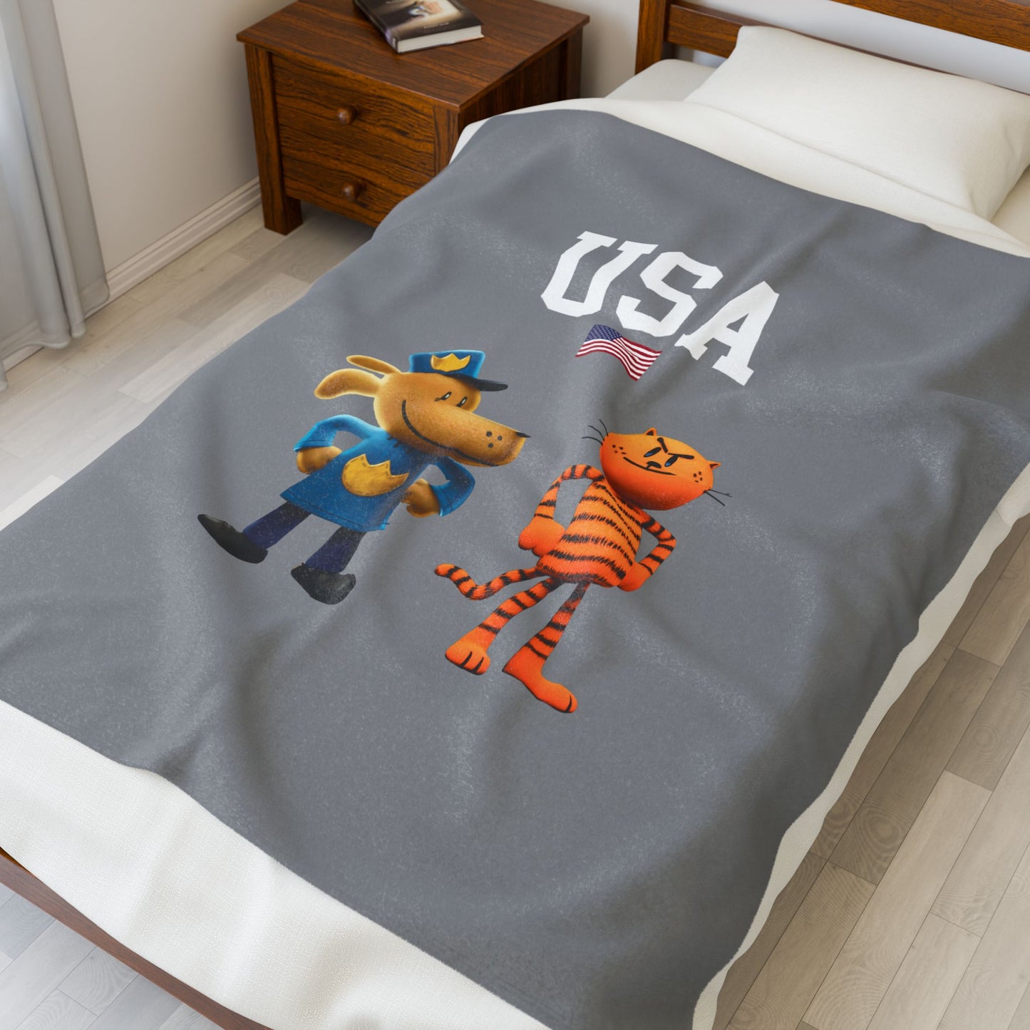 Princess Grace  TEAM USA  Velveteen Plush Blanket