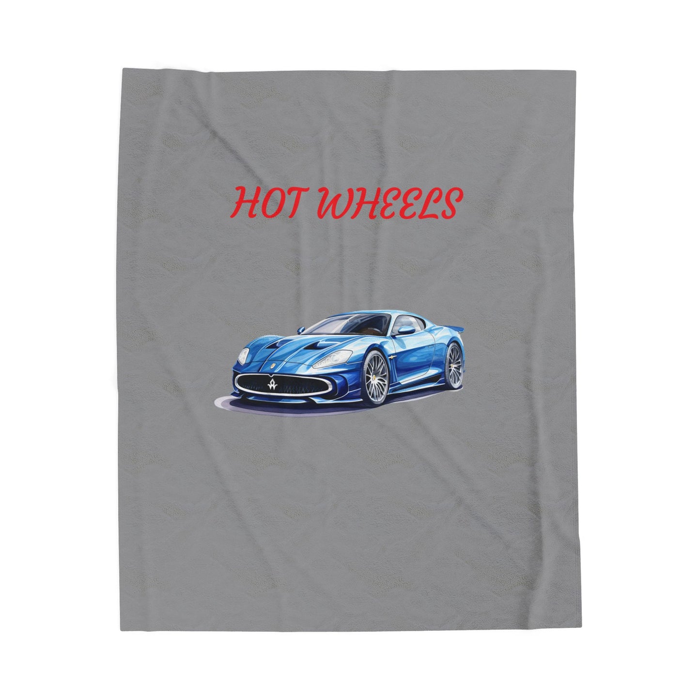 Princess Grace  Hot Wheels Velveteen Plush Blanket   Cozy Car Themed Throw for Kids and Car Enthusiasts