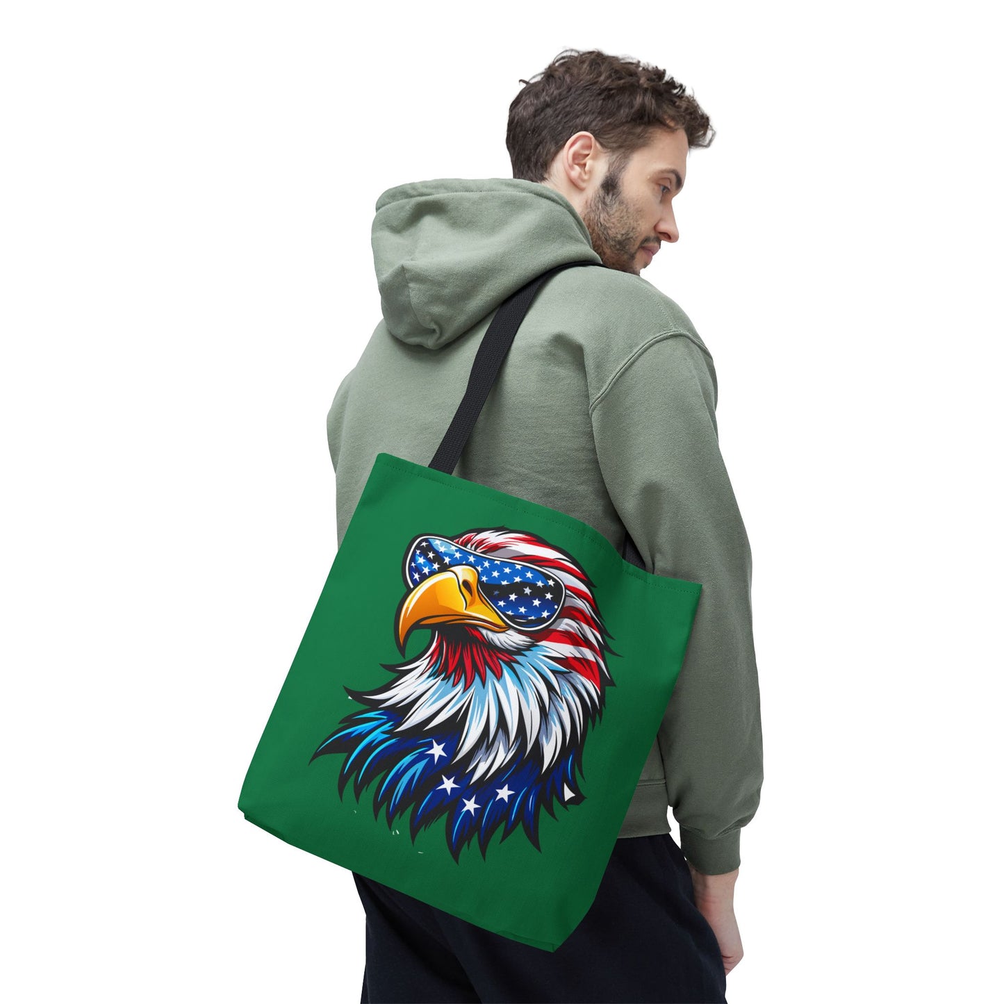 Princess Grace  American Eagle Tote Bag  Patriotic Eagle Design for Independence Day & Everyday Use