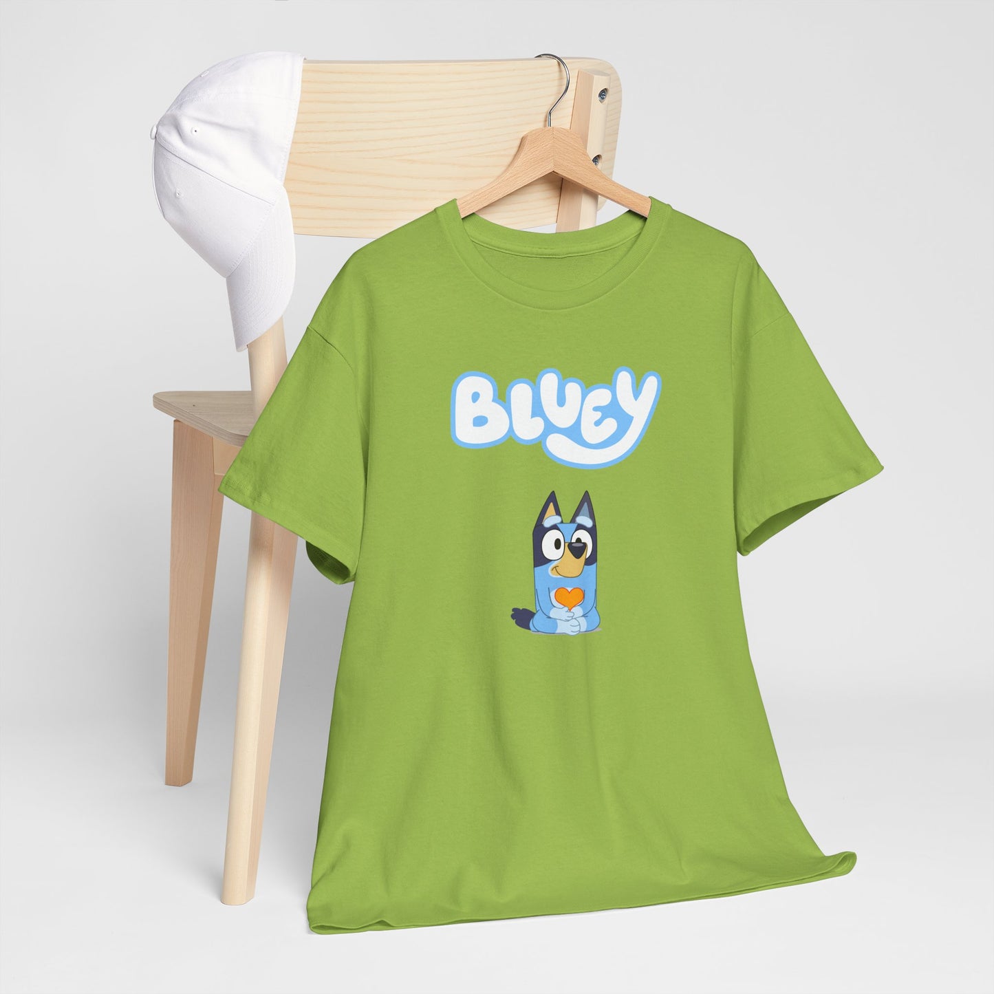 Princess Grace  Bluey Unisex Heavy Cotton Tee  Comfortable Cartoon T-Shirt for Kids and Adults