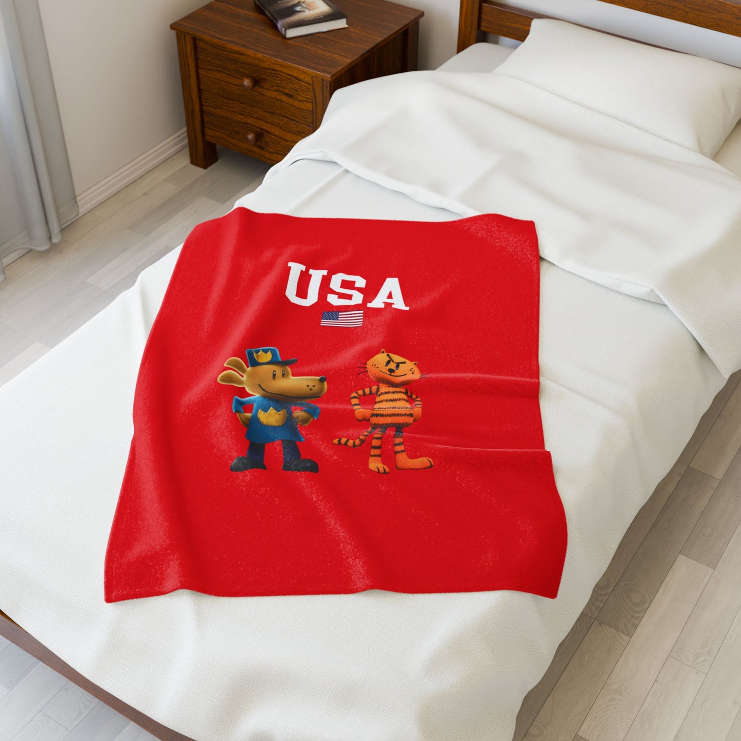 Princess Grace  TEAM USA  Velveteen Plush Blanket