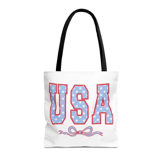 Princess Grace  USA Stars and Stripes Tote Bag Perfect for Independence Day Celebrations