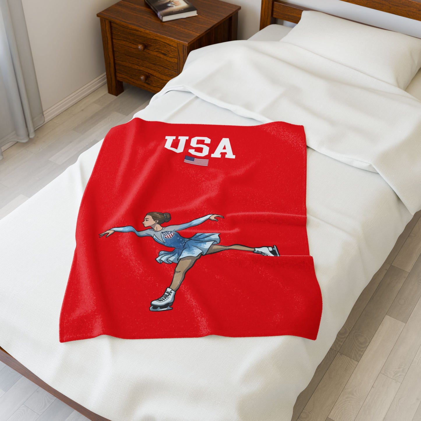 Princess Grace  TEAM USA  Velveteen Plush Blanket