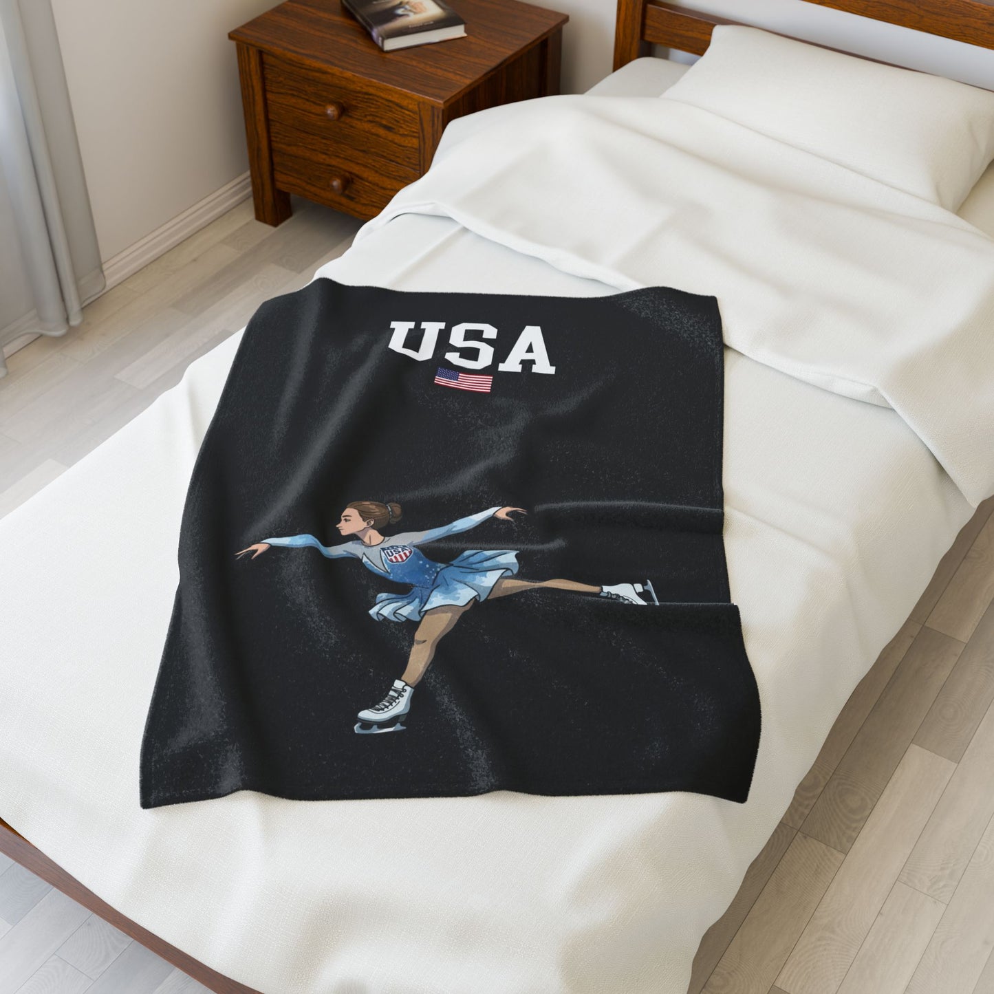 Princess Grace  TEAM USA  Velveteen Plush Blanket