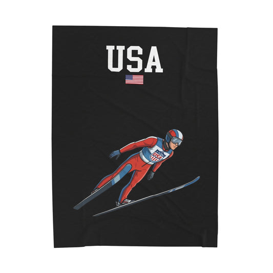Princess Grace  TEAM USA  Velveteen Plush Blanket